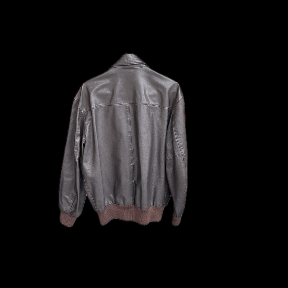 LL Bean Vintage Bomber Leather Jacket Size 42 (L) - Picture 2 of 8